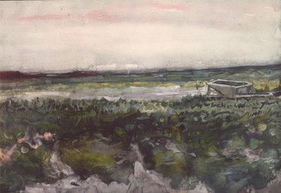 Heide mit Schubkarren von Vincent van Gogh